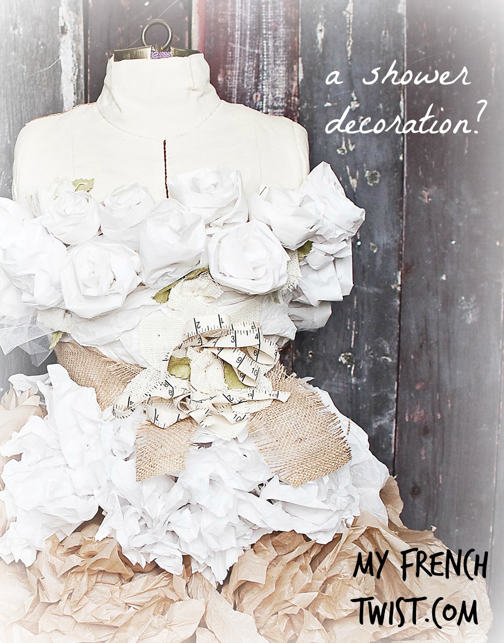 MADE tissue paper wedding dress My French Twist