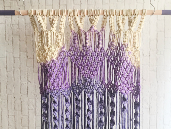 Dye macrame wall hanging sale