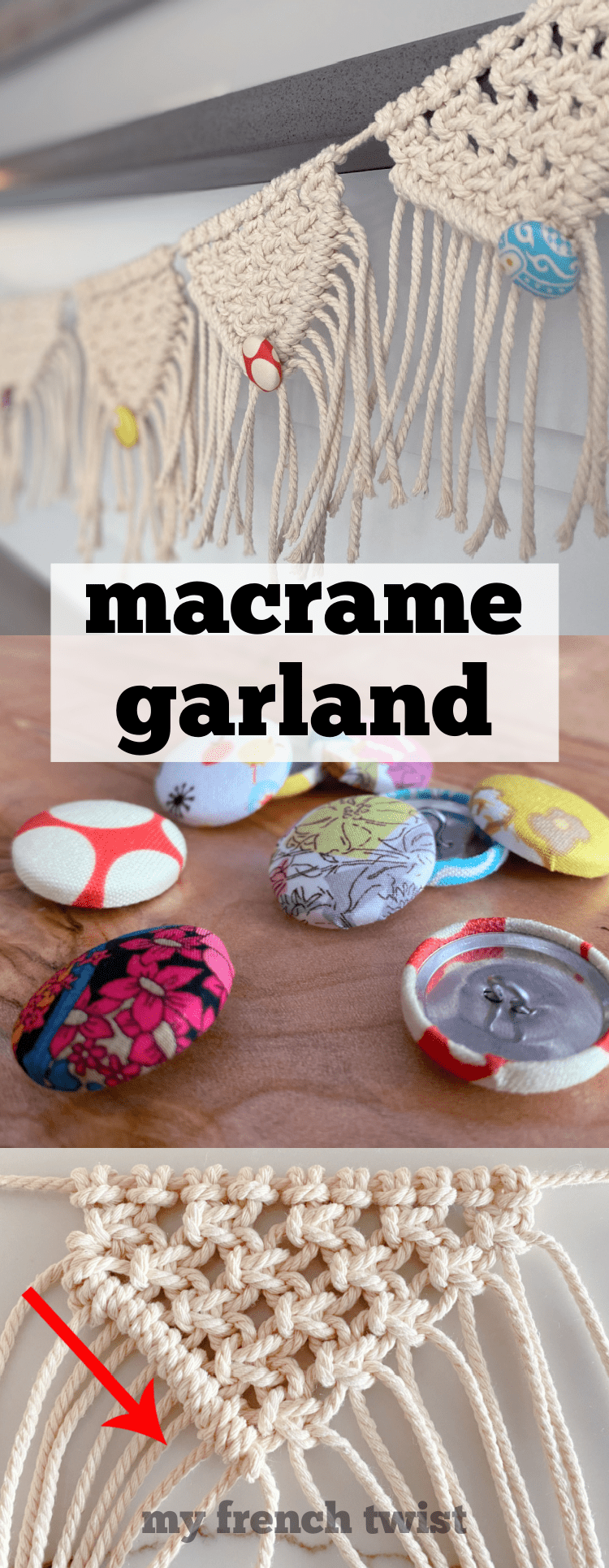 macrame wallhanging for beginners - My French Twist