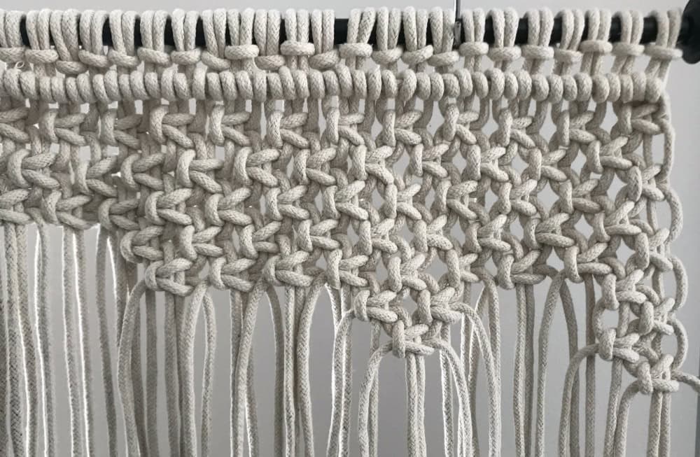 black and white macrame wall hanging - My French Twist