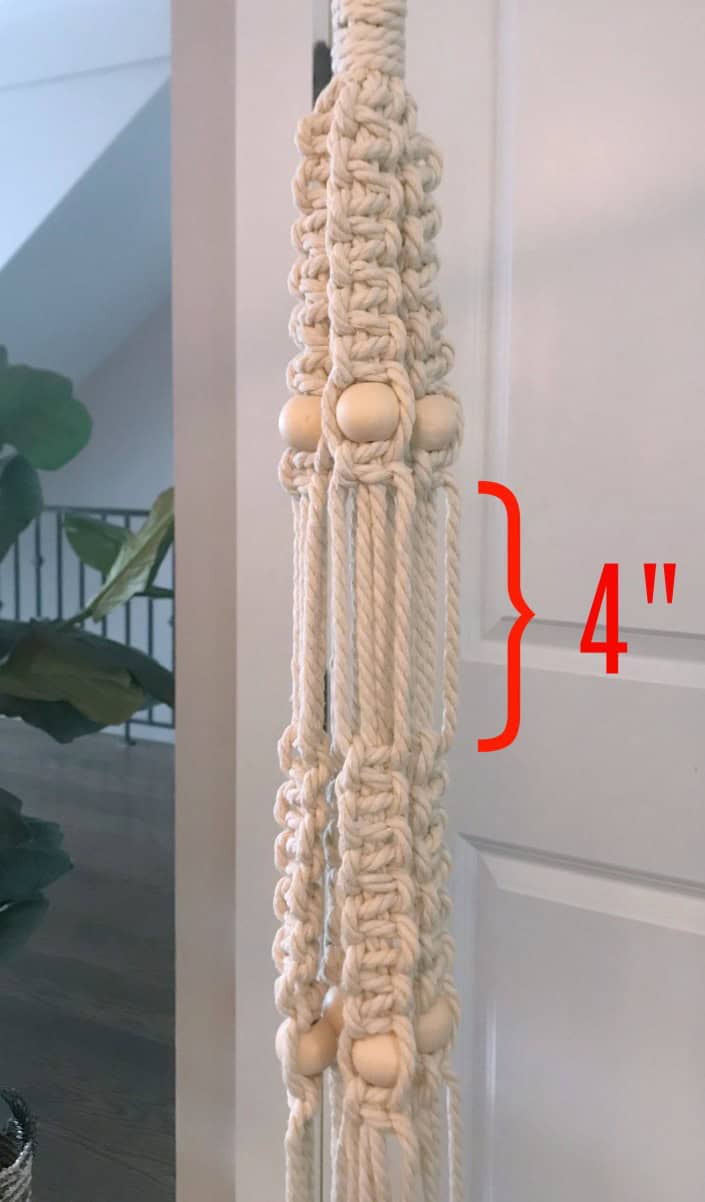 KIT Macramé Beaded Plant Hanger, DIY Macrame Plant Hanger, Plant