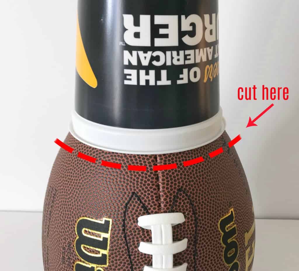 upcycled football vase