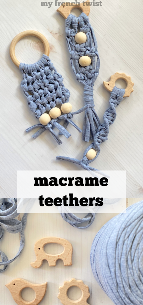 homemade macramé teething rings - My French Twist