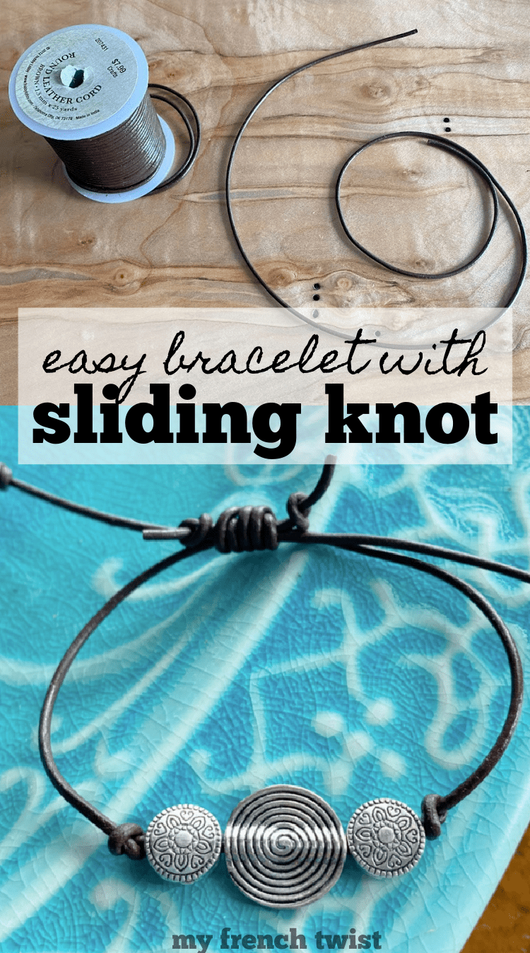 Leather Bracelet Knot - White