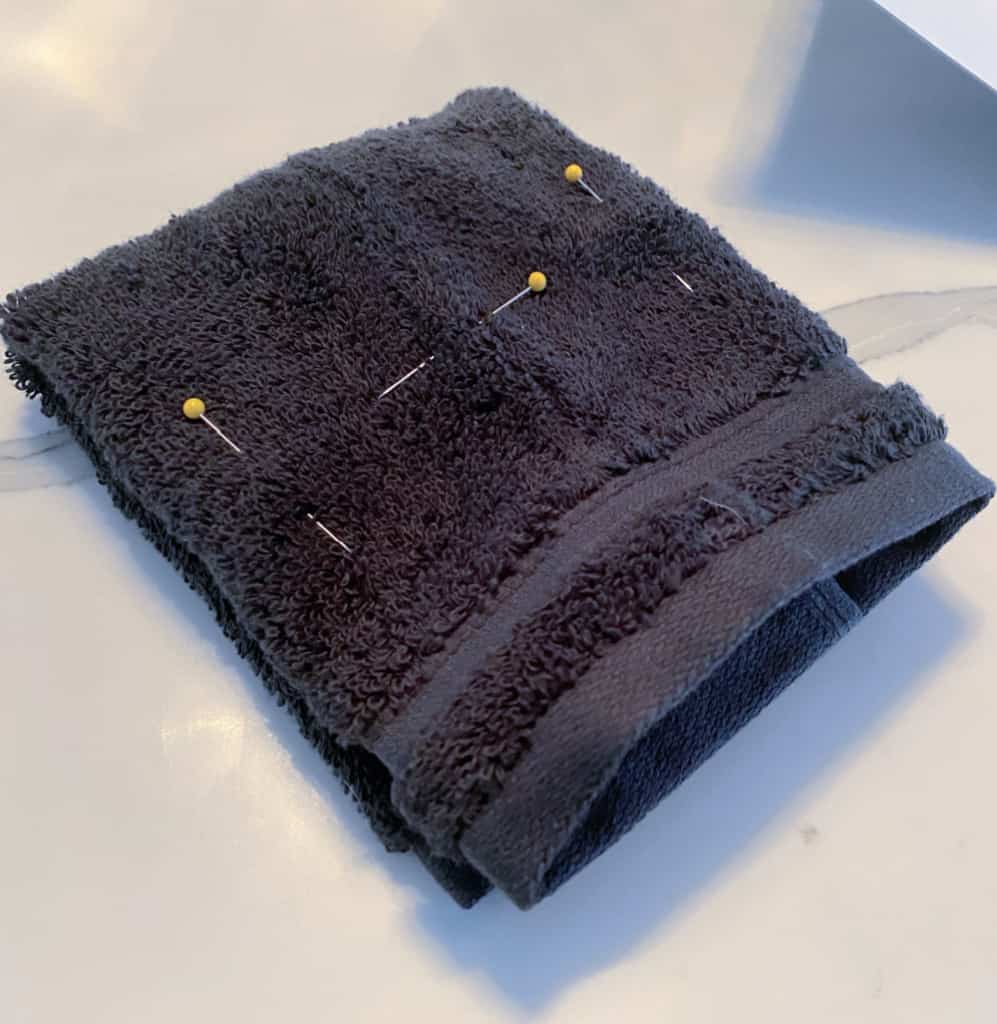 Black Washcloth with Makeup Embroidered-3 Washcloths